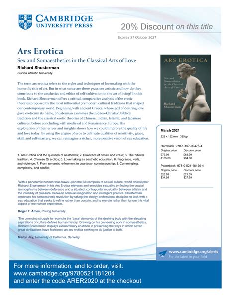 sex aesthetic|Ars Erotica: Sex and somaesthetics in the classical arts of .